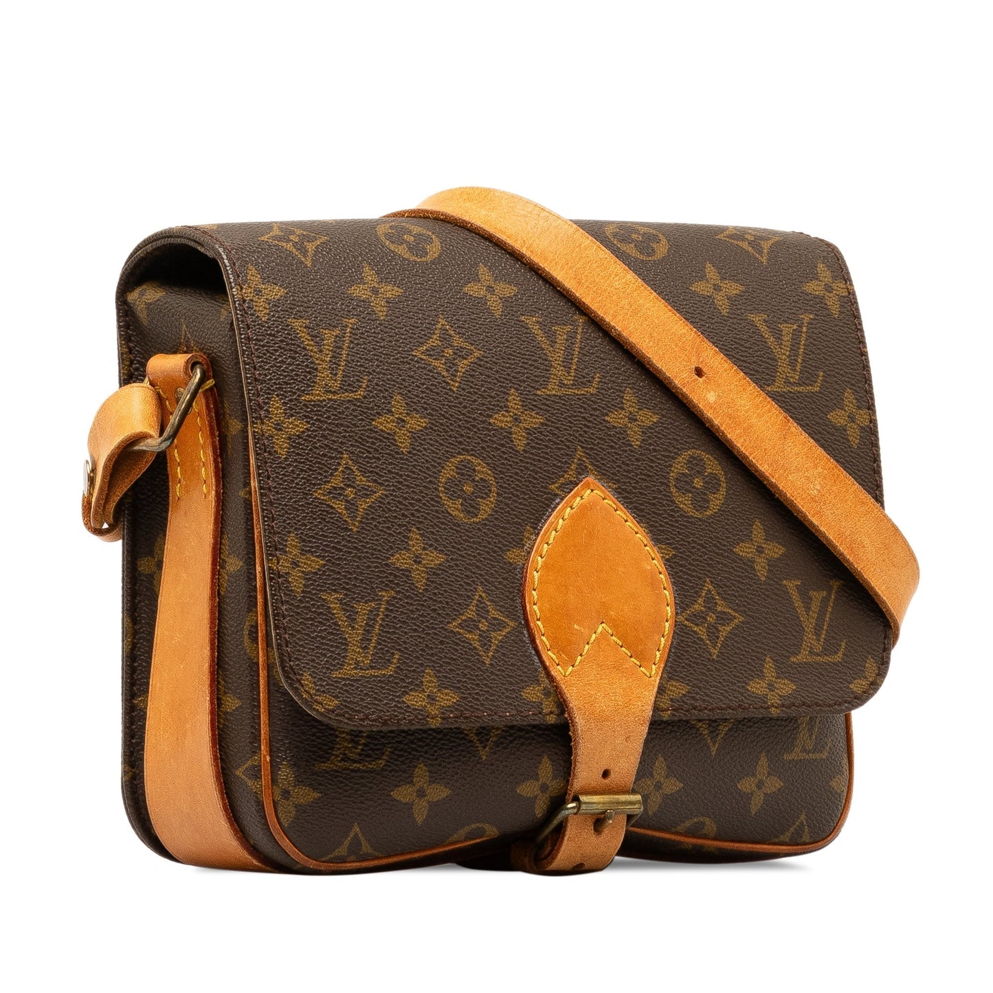 Brown Louis Vuitton Monogram Cartouchiere MM Crossbody Bag