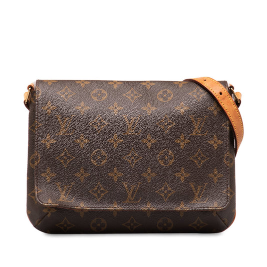 Brown Louis Vuitton Monogram Musette Tango Short Strap Shoulder Bag