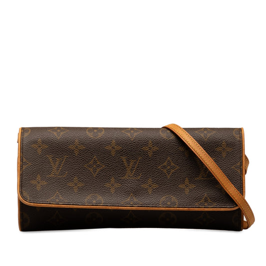 Brown Louis Vuitton Monogram Pochette Twin GM Crossbody Bag