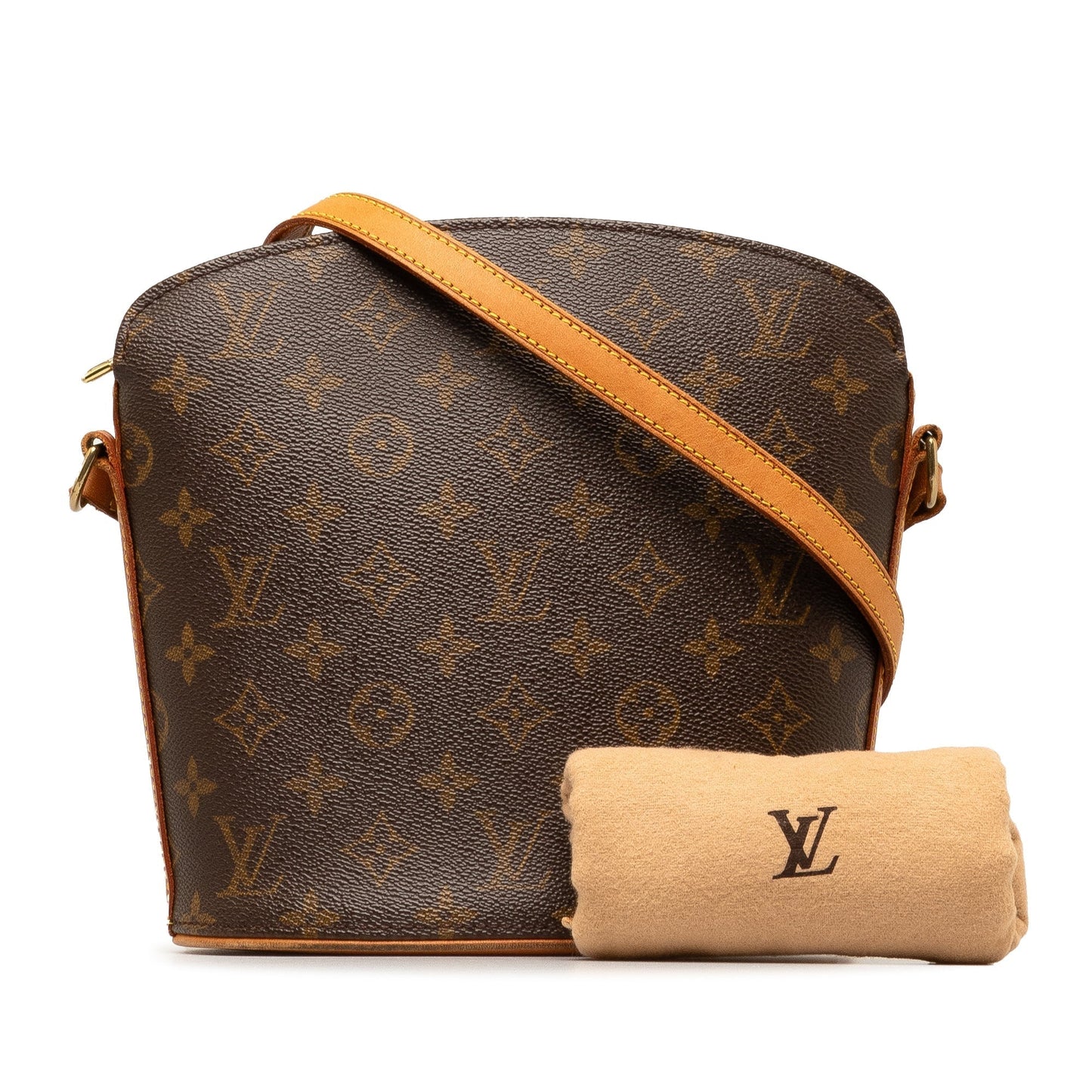 Brown Louis Vuitton Monogram Drouot Crossbody Bag