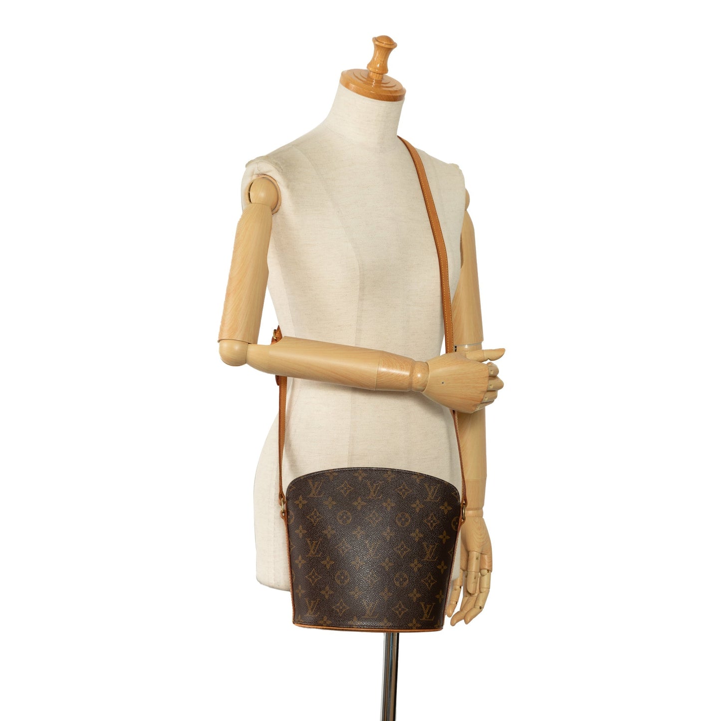 Brown Louis Vuitton Monogram Drouot Crossbody Bag