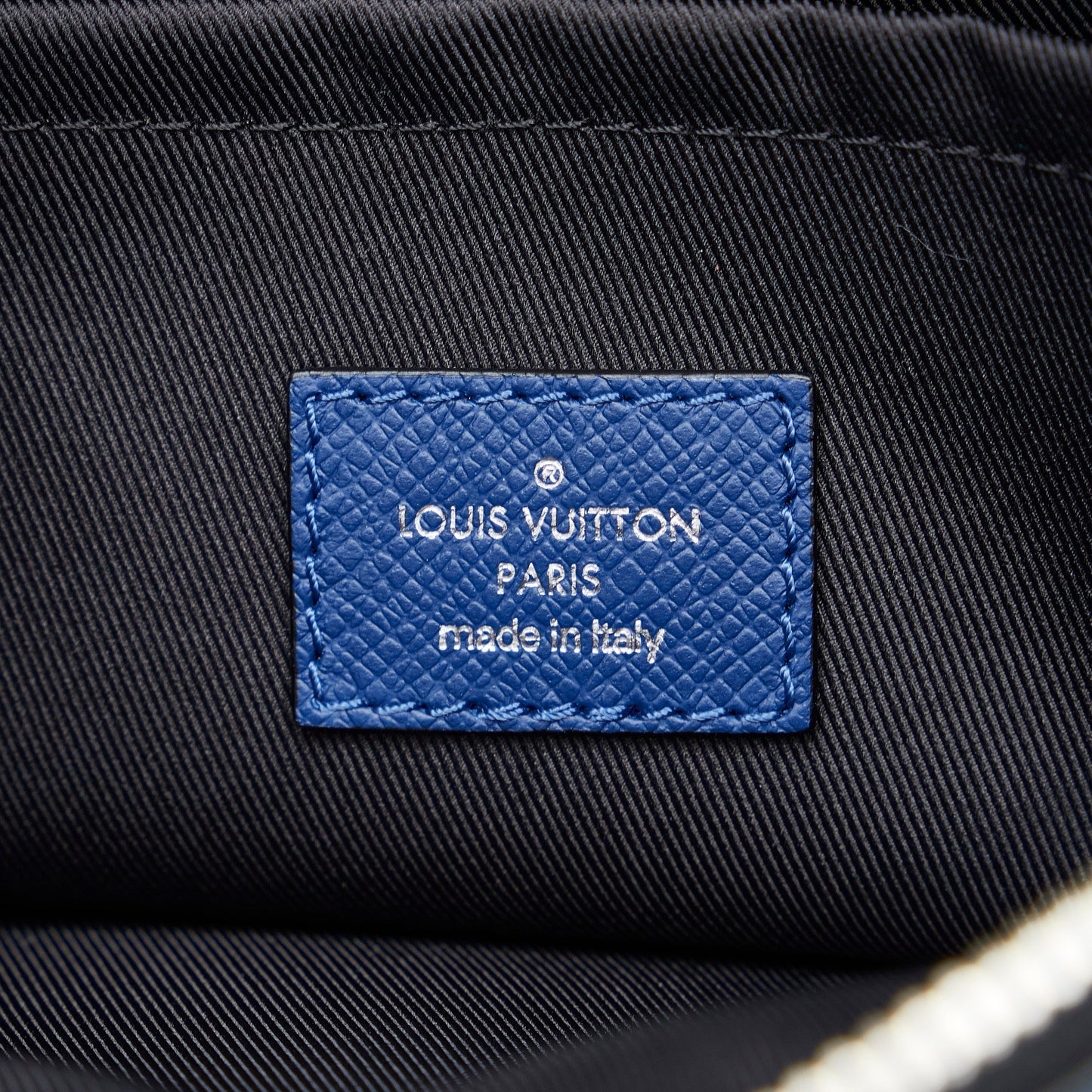 Blue Louis Vuitton Taiga Outdoor Messenger PM Crossbody Bag