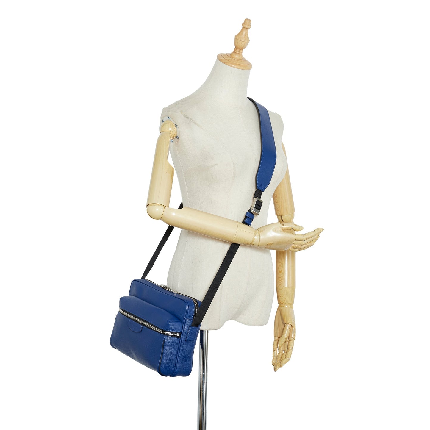 Blue Louis Vuitton Taiga Outdoor Messenger PM Crossbody Bag