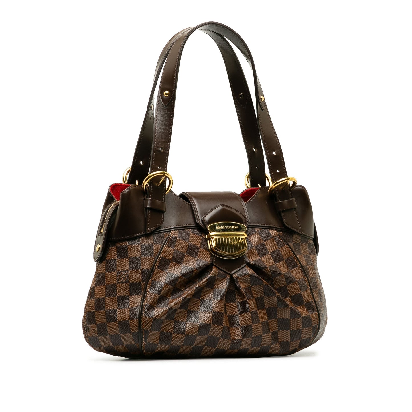 Brown Louis Vuitton Damier Ebene Sistina PM Shoulder Bag