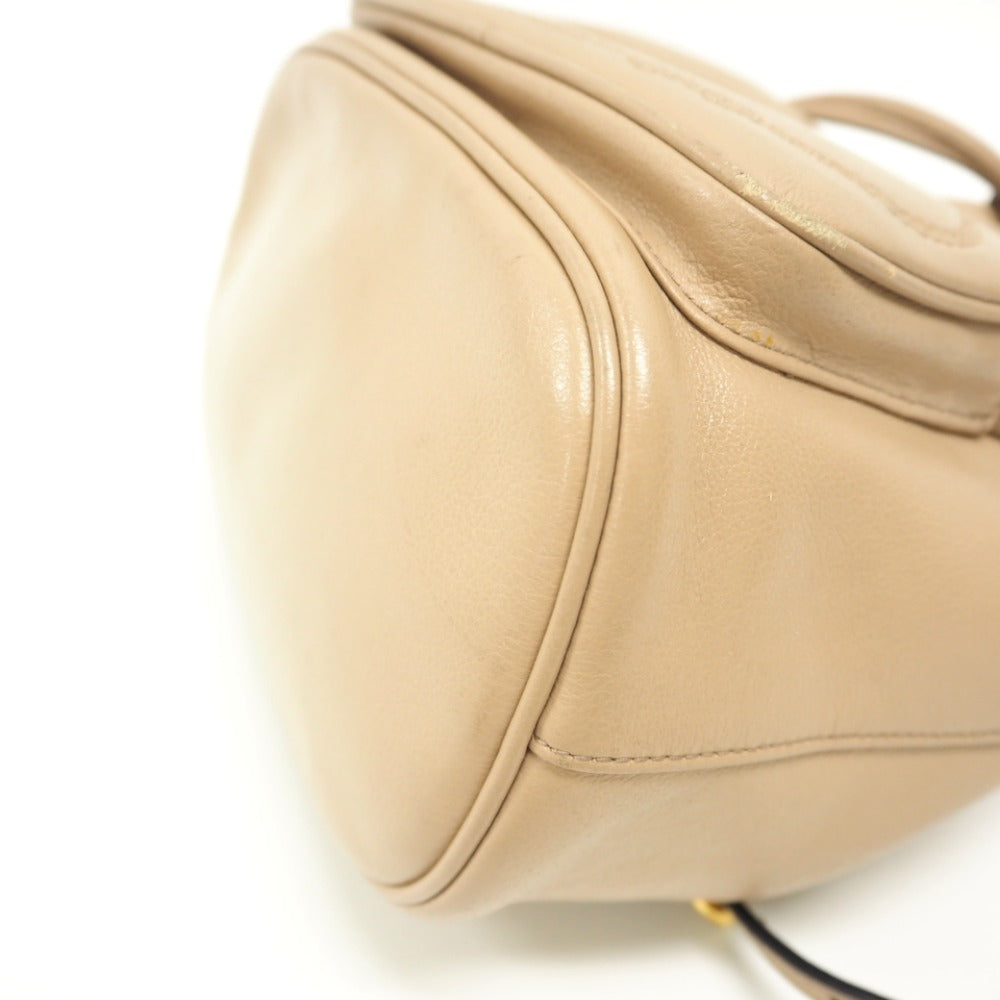 PRADA Handbag 1BH038 leather beige 2WAYShoulder Bag Women Used