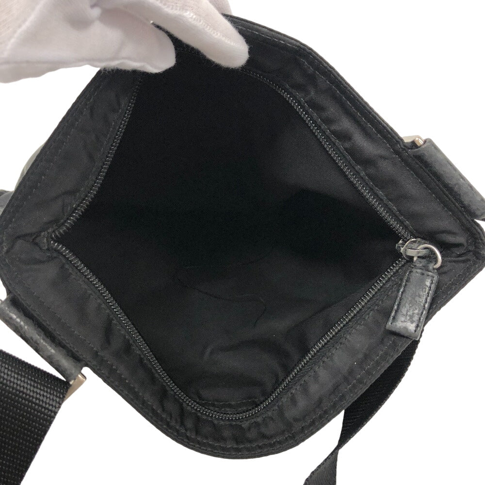 PRADA Shoulder Bag Nylon black Sacosh Triangular plate mens(Unisex) Used