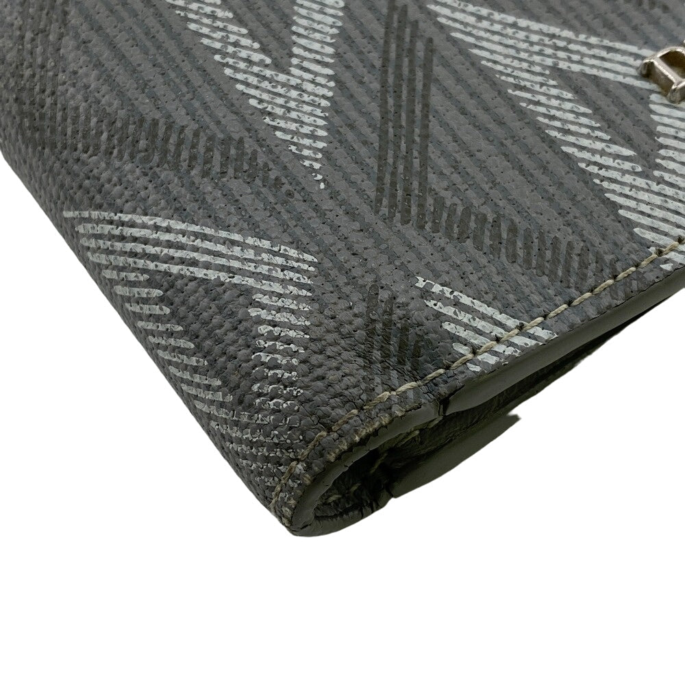 Christian Dior Bifold Wallet leather gray Compact wallet cd diamond mens Used