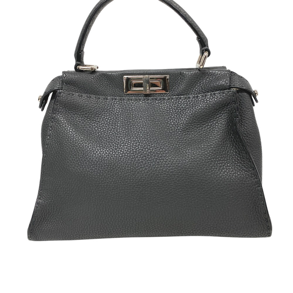 FENDI Handbag 8BN226 leather gray Peek-a-boo regular