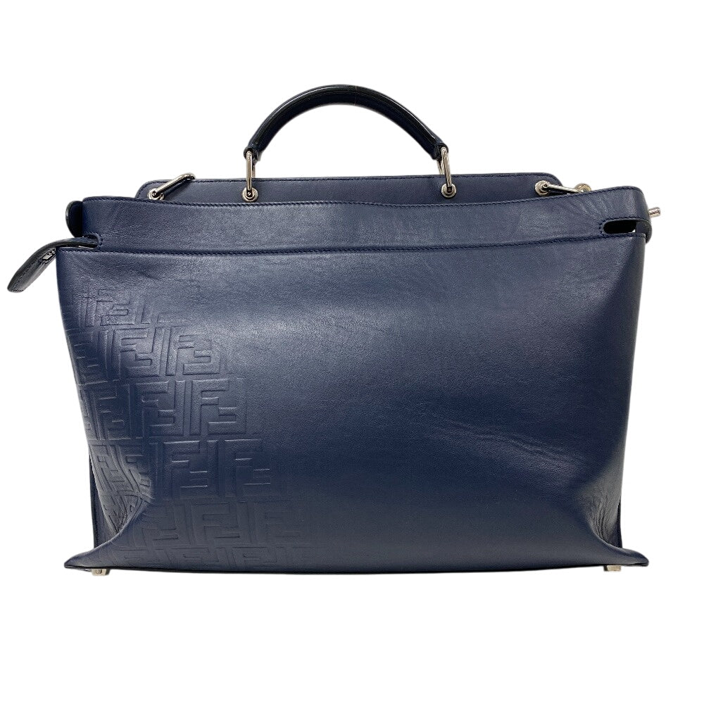 FENDI Handbag 7VA476 leather Navy Peekaboo Essential