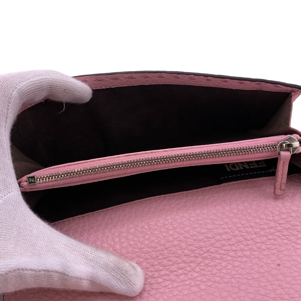 FENDI Long Wallet Purse 8M0308 leather pink Celeria Peekaboo