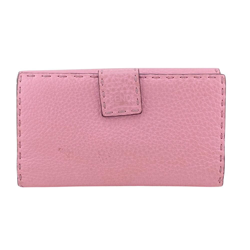 FENDI Long Wallet Purse 8M0308 leather pink Celeria Peekaboo
