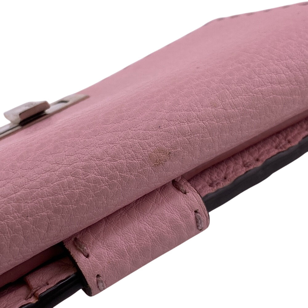 FENDI Long Wallet Purse 8M0308 leather pink Celeria Peekaboo