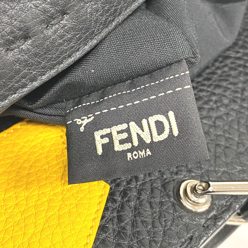 FENDI Shoulder Bag 7VA388 leather black Celeria monster eye