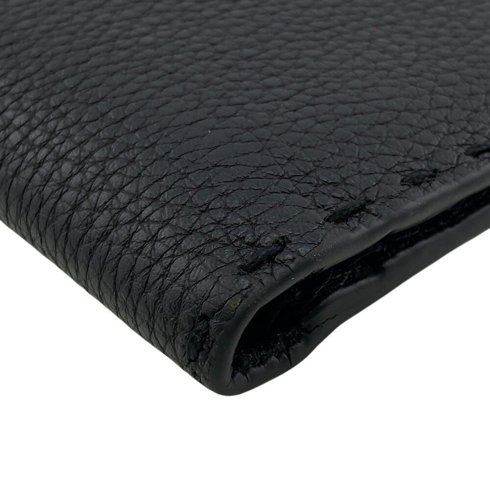 FENDI Long Wallet Purse 7M0355 leather black Celeria