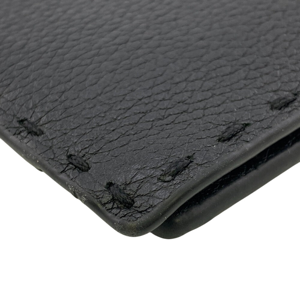 FENDI Long Wallet Purse 7M0355 leather black Celeria