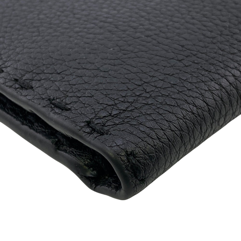 FENDI Long Wallet Purse 7M0355 leather black Celeria