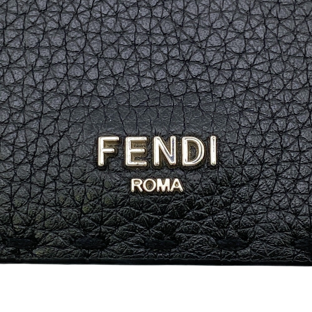 FENDI Long Wallet Purse 7M0355 leather black Celeria