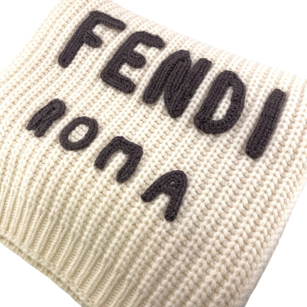 FENDI Scarf FXT352 wool white logo