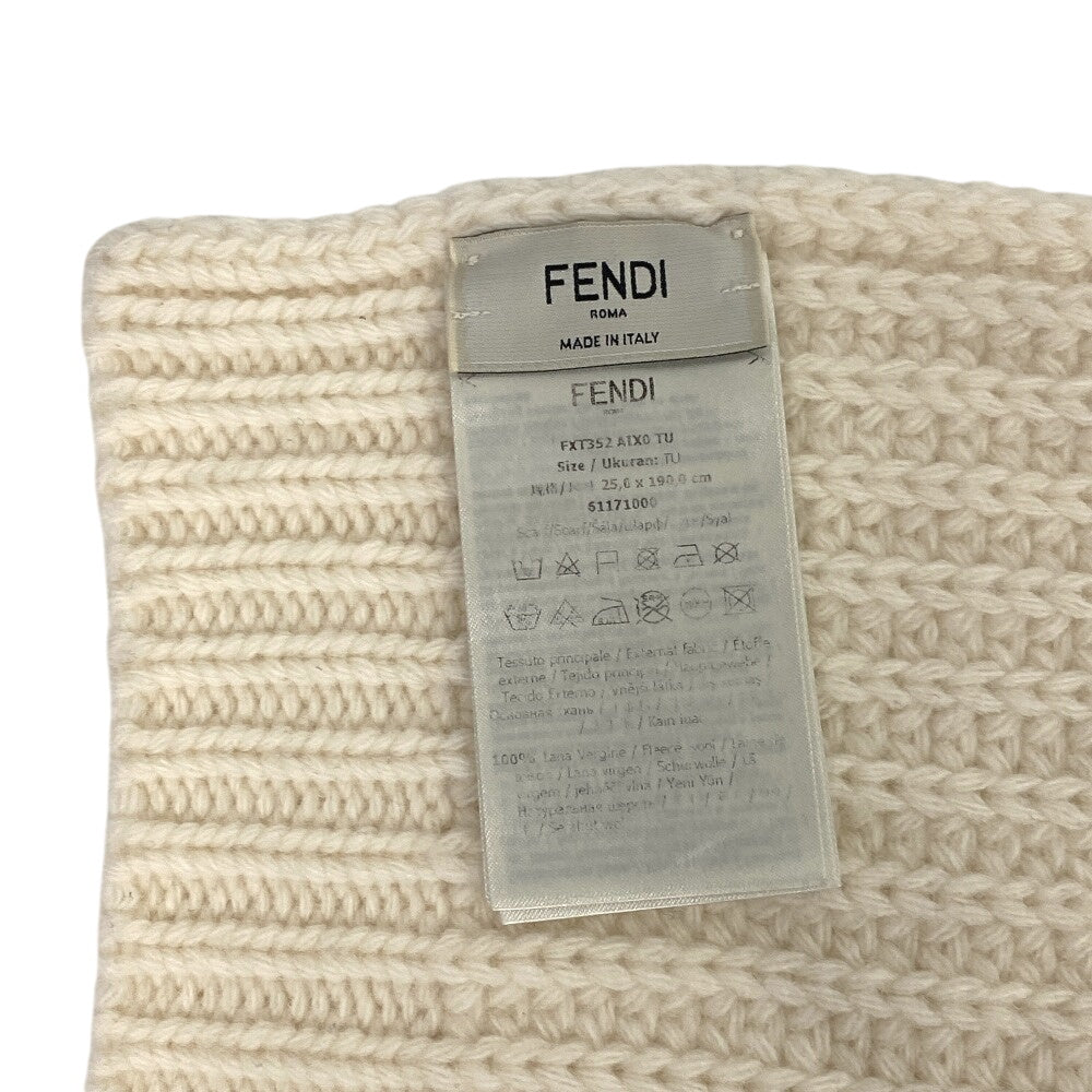 FENDI Scarf FXT352 wool white logo
