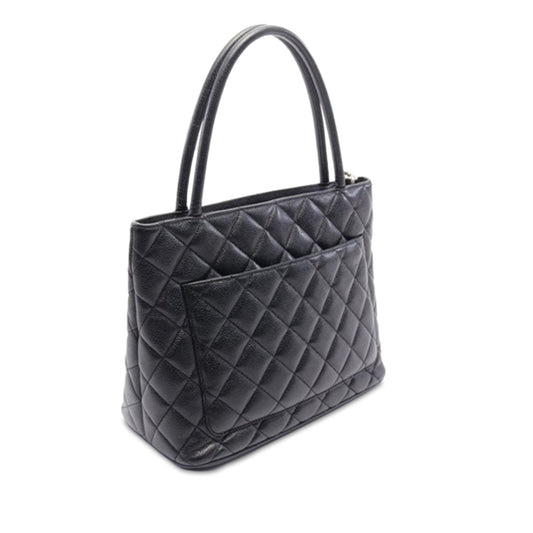 Black Chanel Caviar Medallion Tote