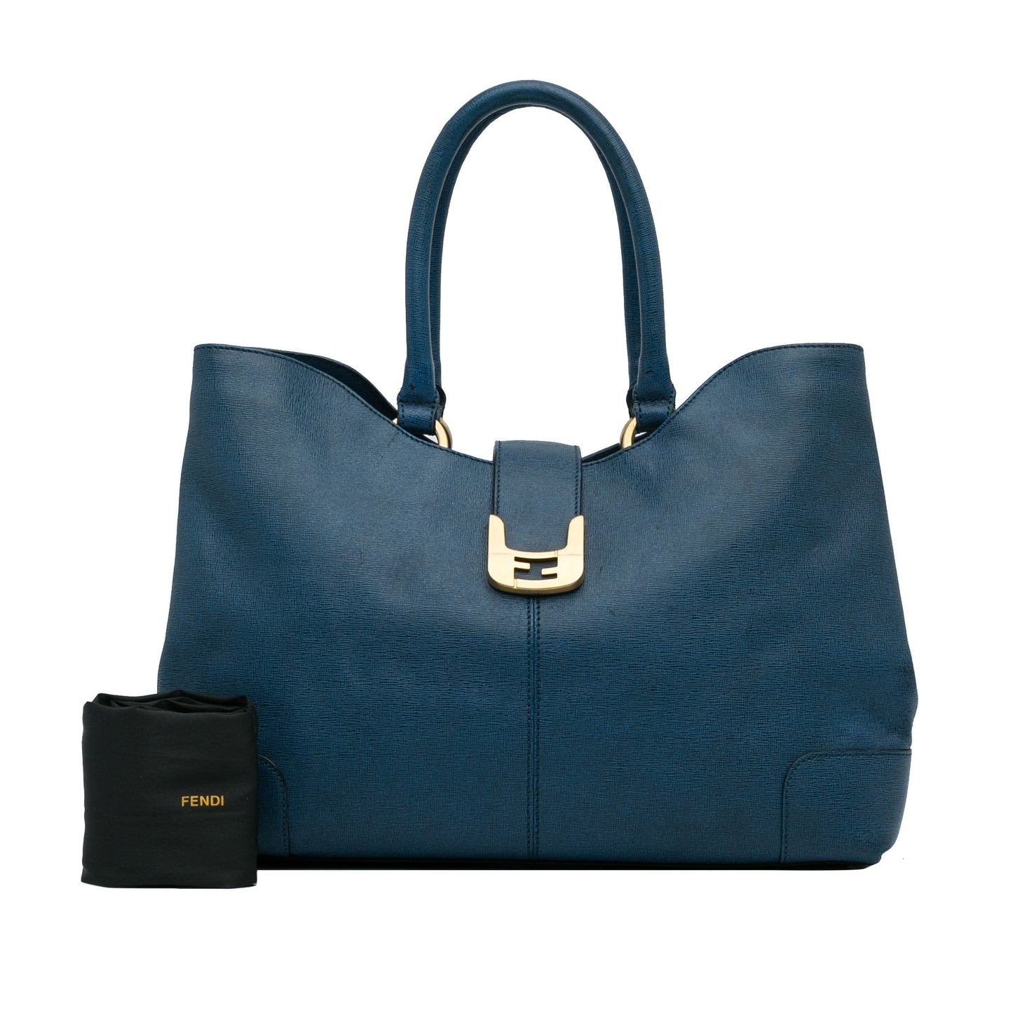 Blue Fendi Chameleon Shopper Tote