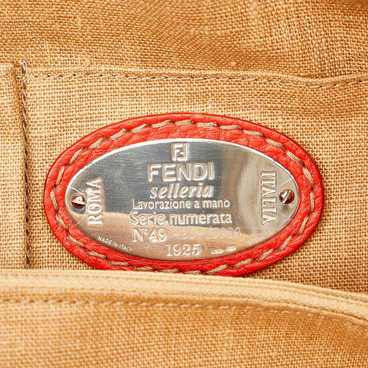 Orange Fendi Selleria 2Bag Tote Bag