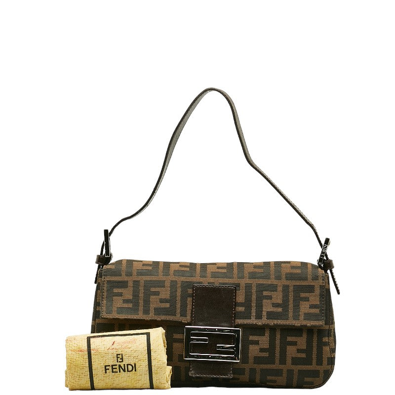 FY ZUCKA MANMABACKET SHOLDERBAG 26424 Brown canvas leather ladies FENDI