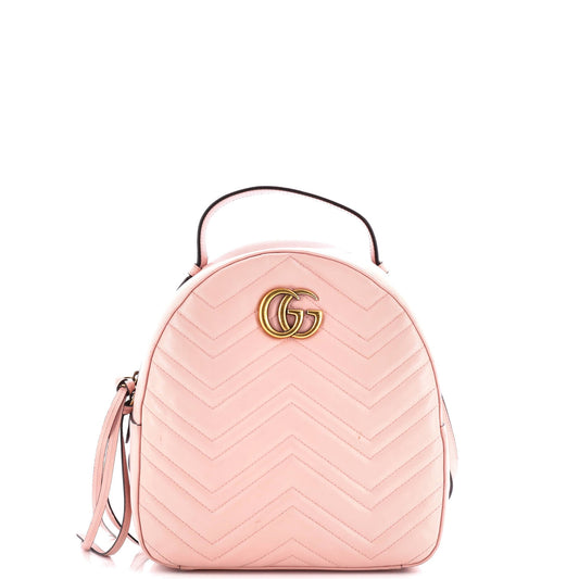 GG Marmont Backpack Matelasse Leather Small
