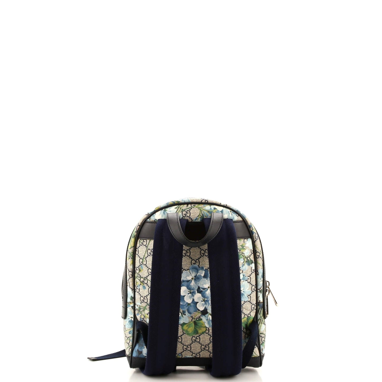 Zip Pocket Backpack Blooms Print GG Coated Canvas Small