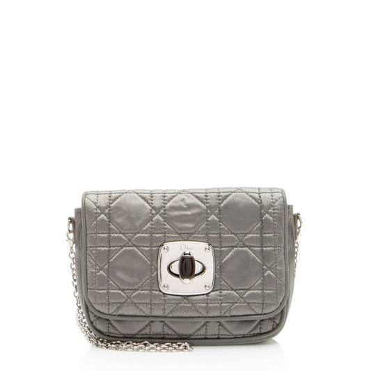 Dior Metallic Cannage Nylon Charming Lock Crossbody