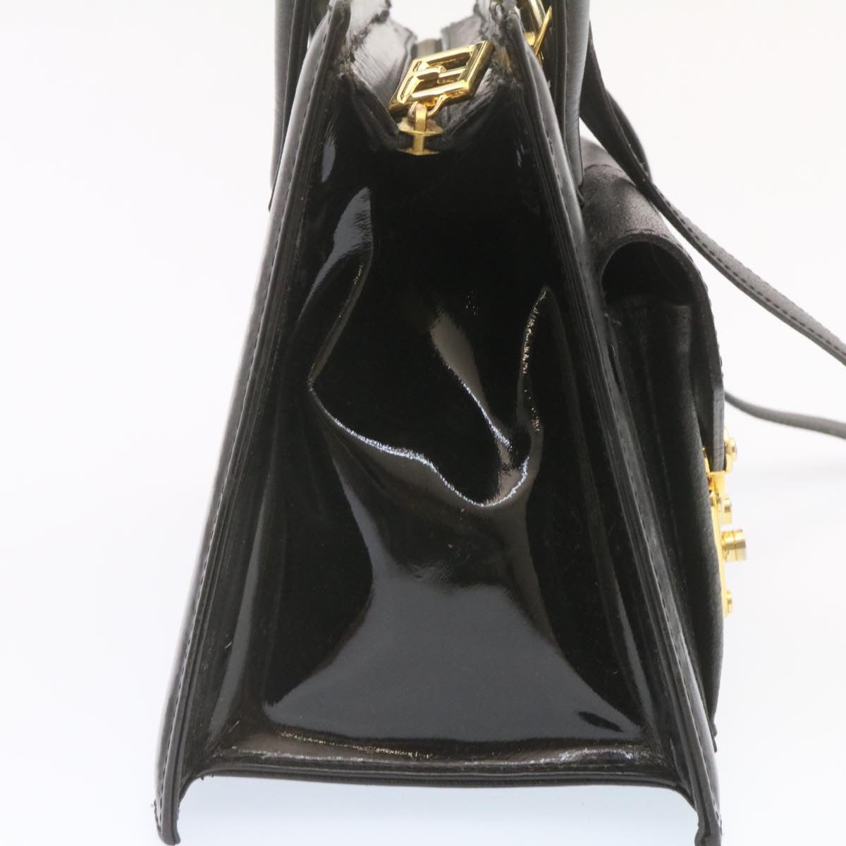 FENDI 2Way Hand Shoulder Bag Leather Black  ai073