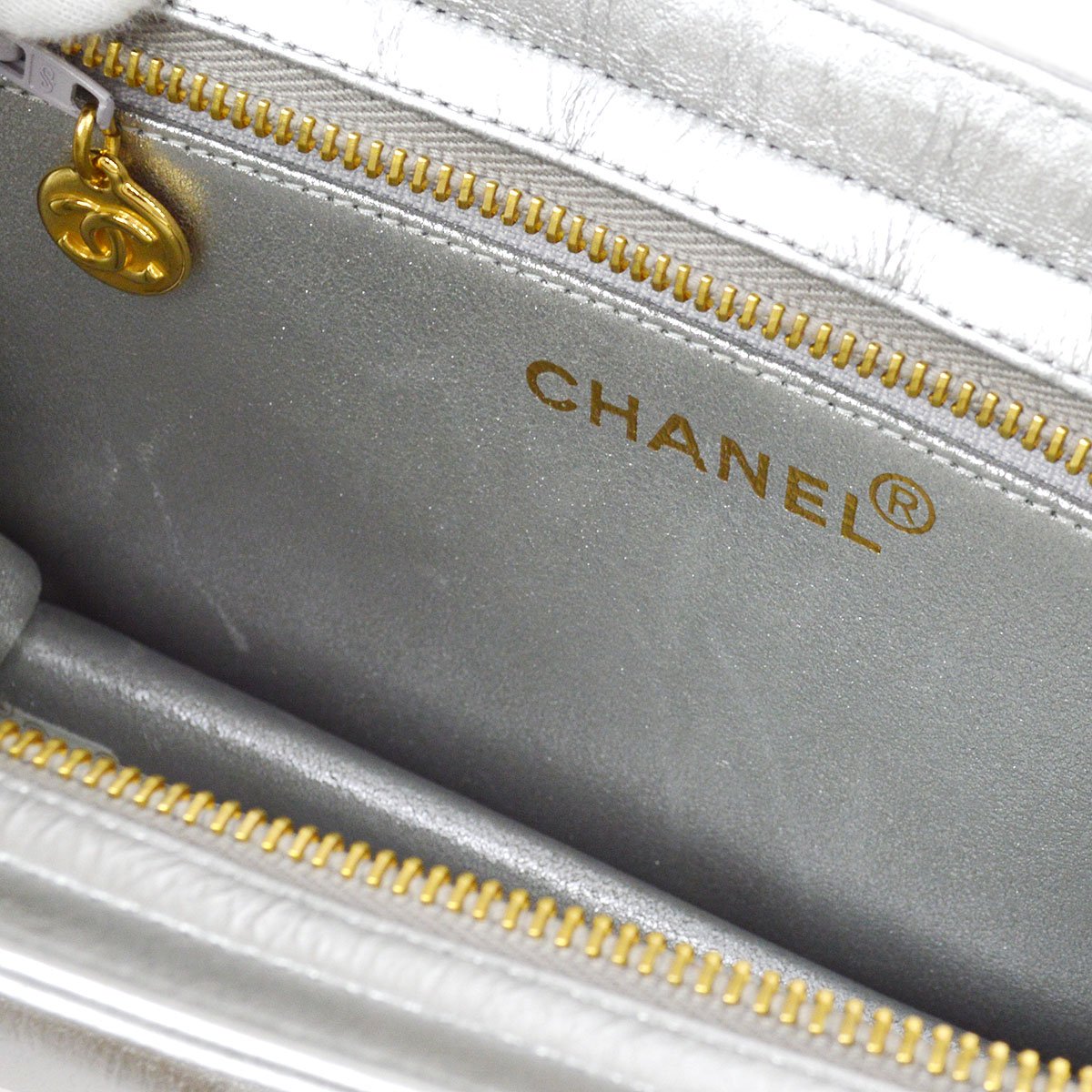 CHANEL 1996-1997 Clutch Bag Silver