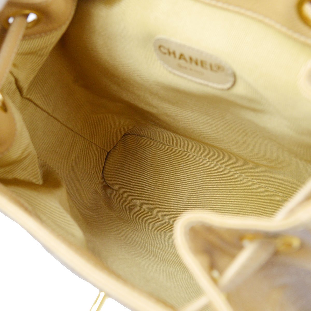 CHANEL 1994-1996 Beige Caviar Triple CCs Backpack