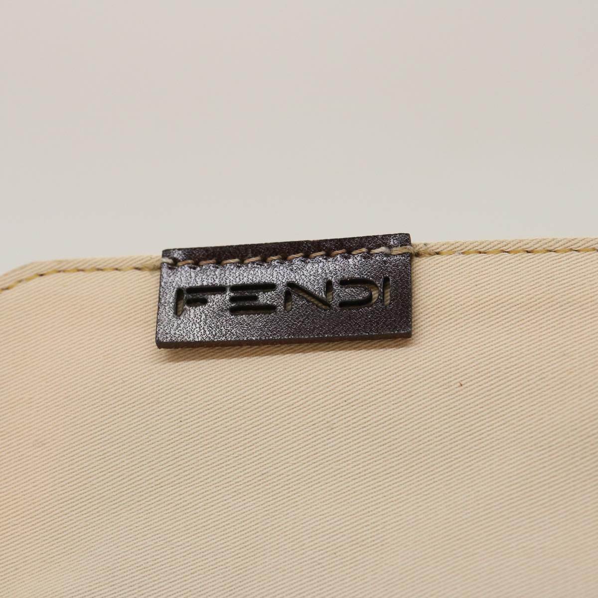 FENDI Shoulder Bag Pouch Canvas Beige  ar6924