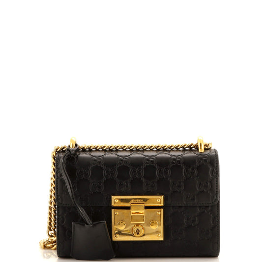 Padlock Shoulder Bag Guccissima Leather Small