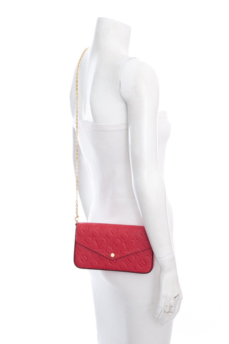 Louis Vuitton Red Empreinte Pochette Crossbody