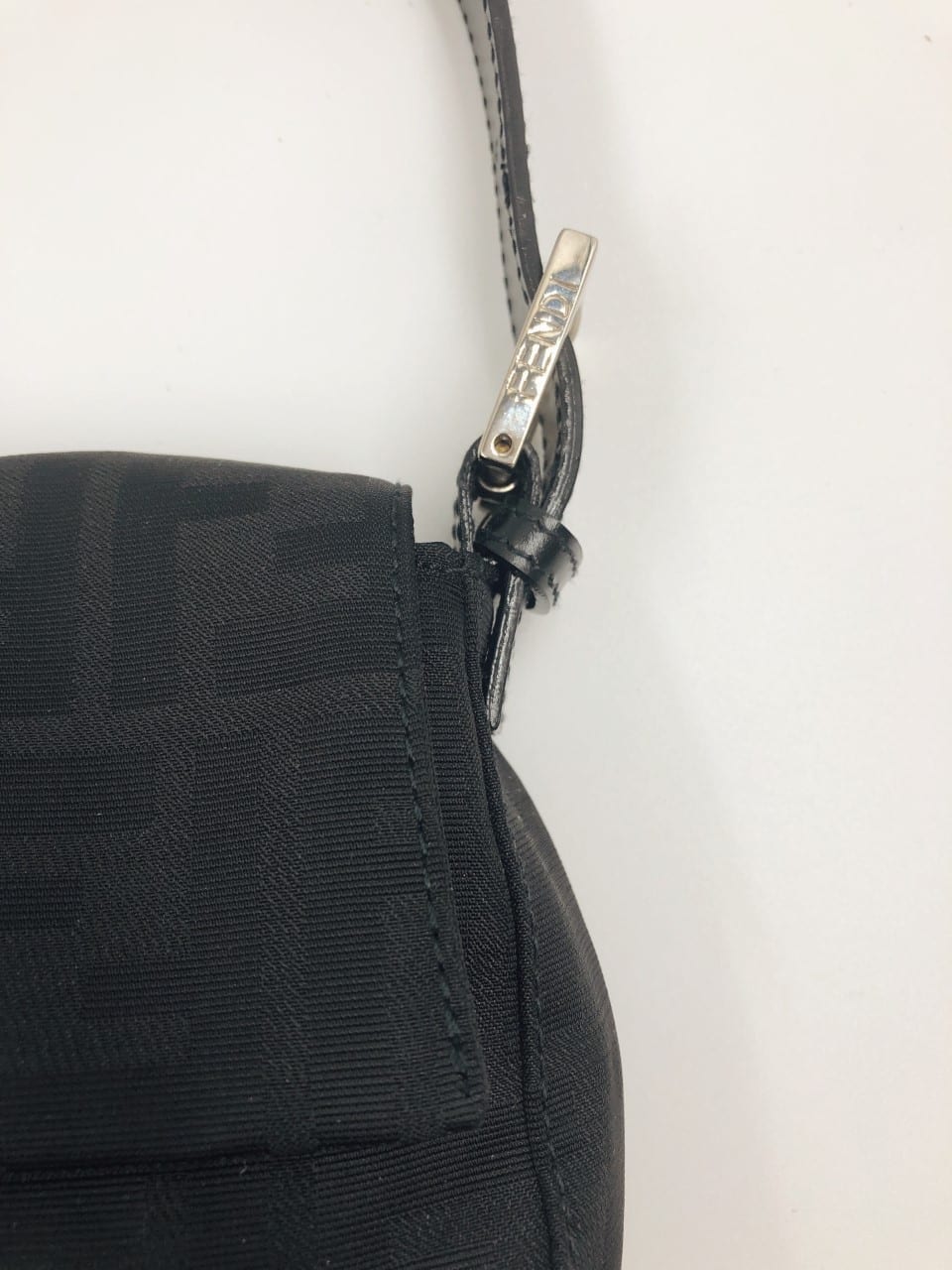 Vintage Fendi Baguette Bag in Black Zucchino