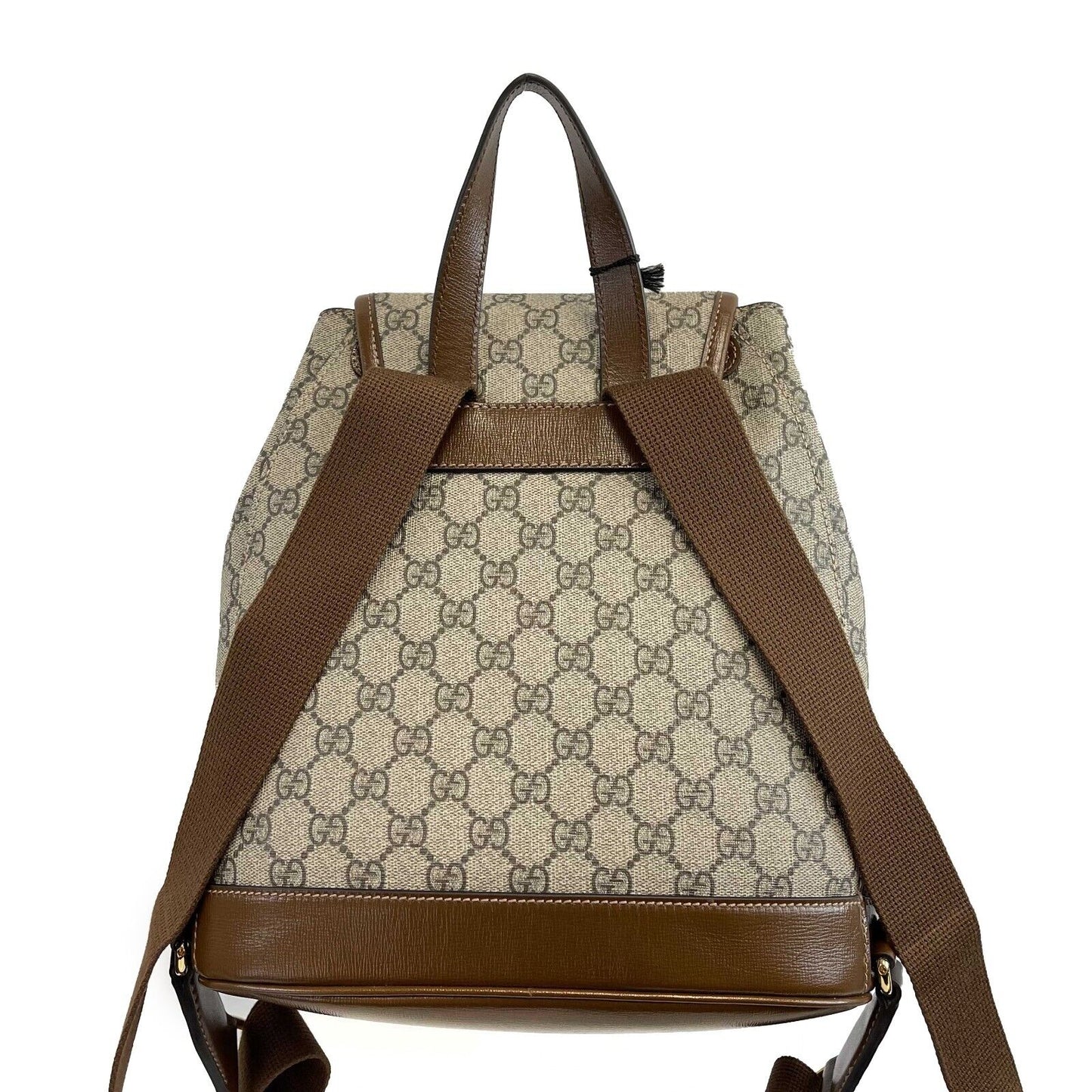 GUCCI - NEW Backpack With Interlocking G - Beige / Brown Monogram Backpack