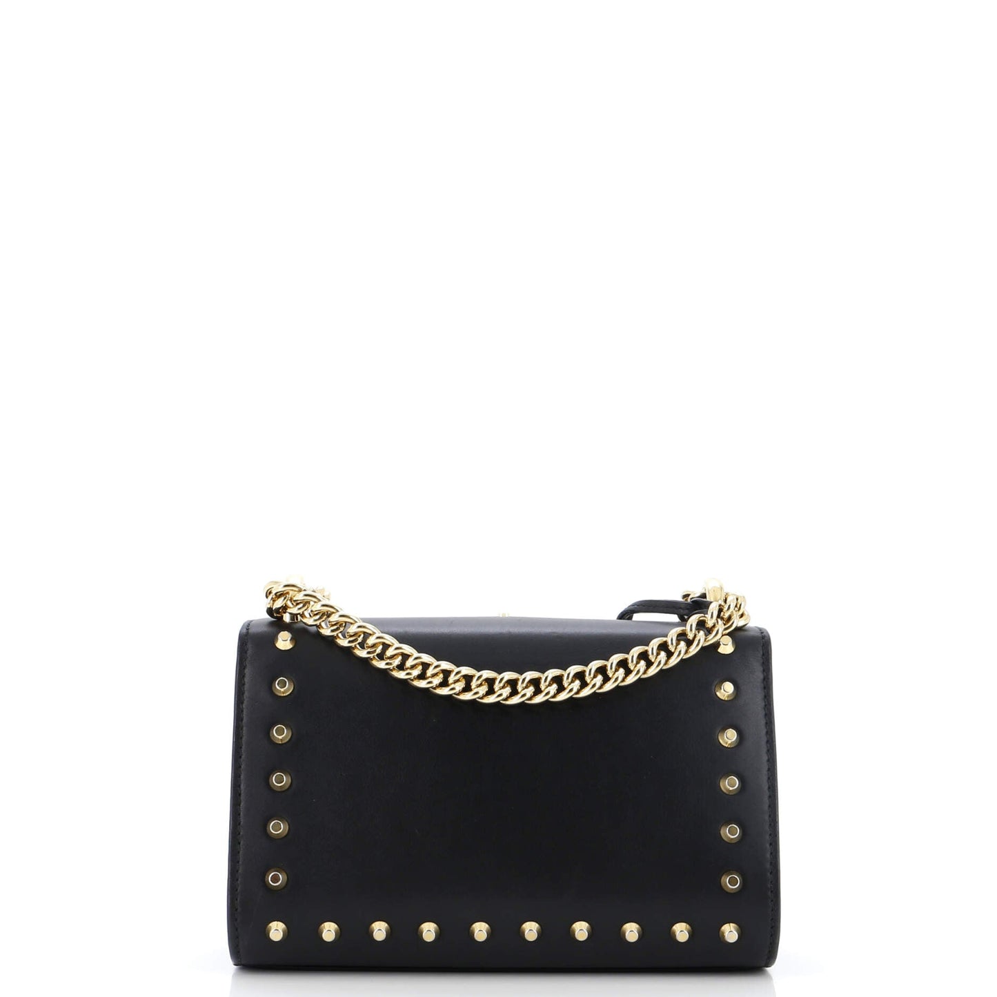 Pearly Padlock Shoulder Bag Studded Leather Small