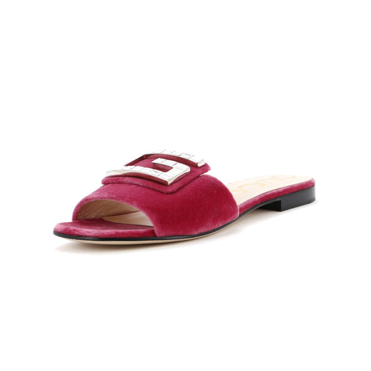 Women's Madelyn Slide Sandals Velvet with Crystals