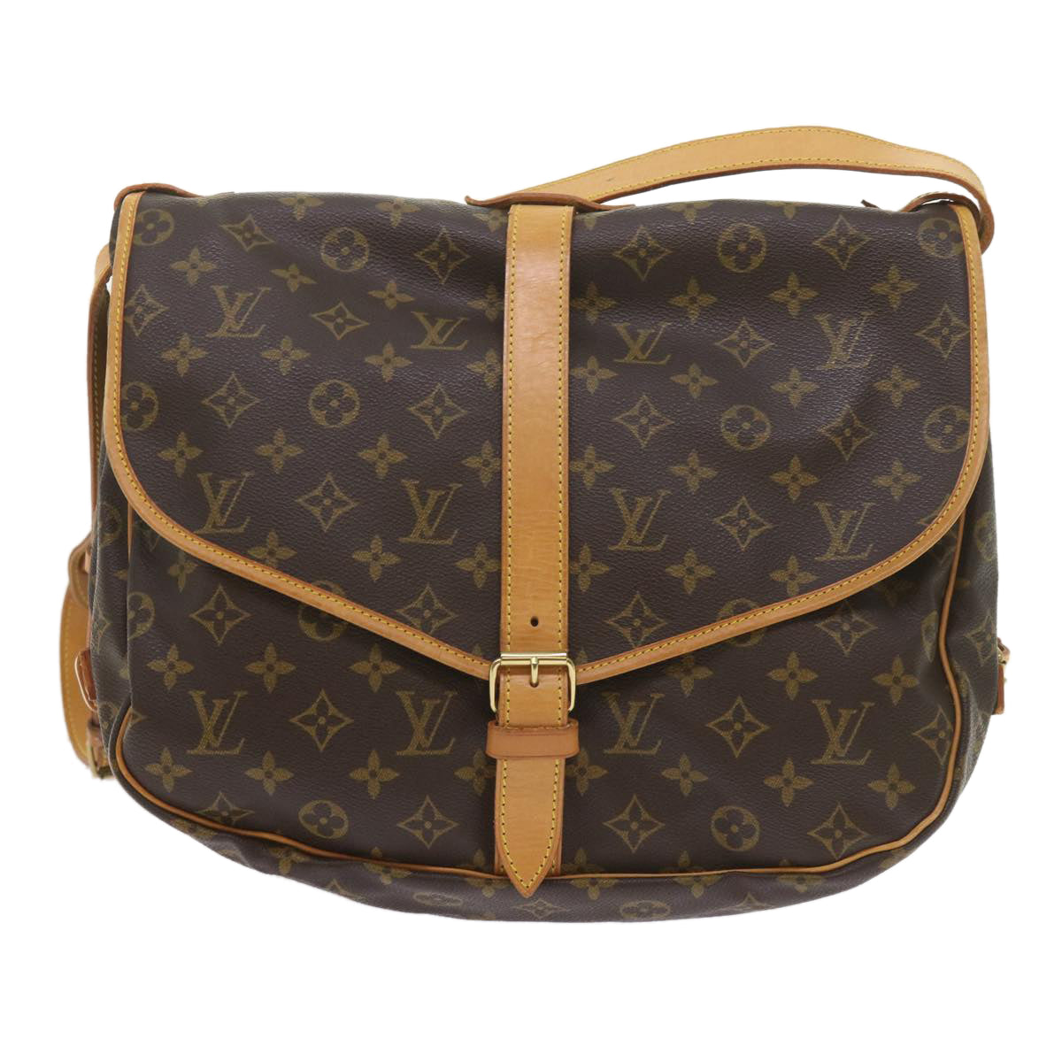 Louis Vuitton Saumur 35  Canvas Shoulder Bag ()