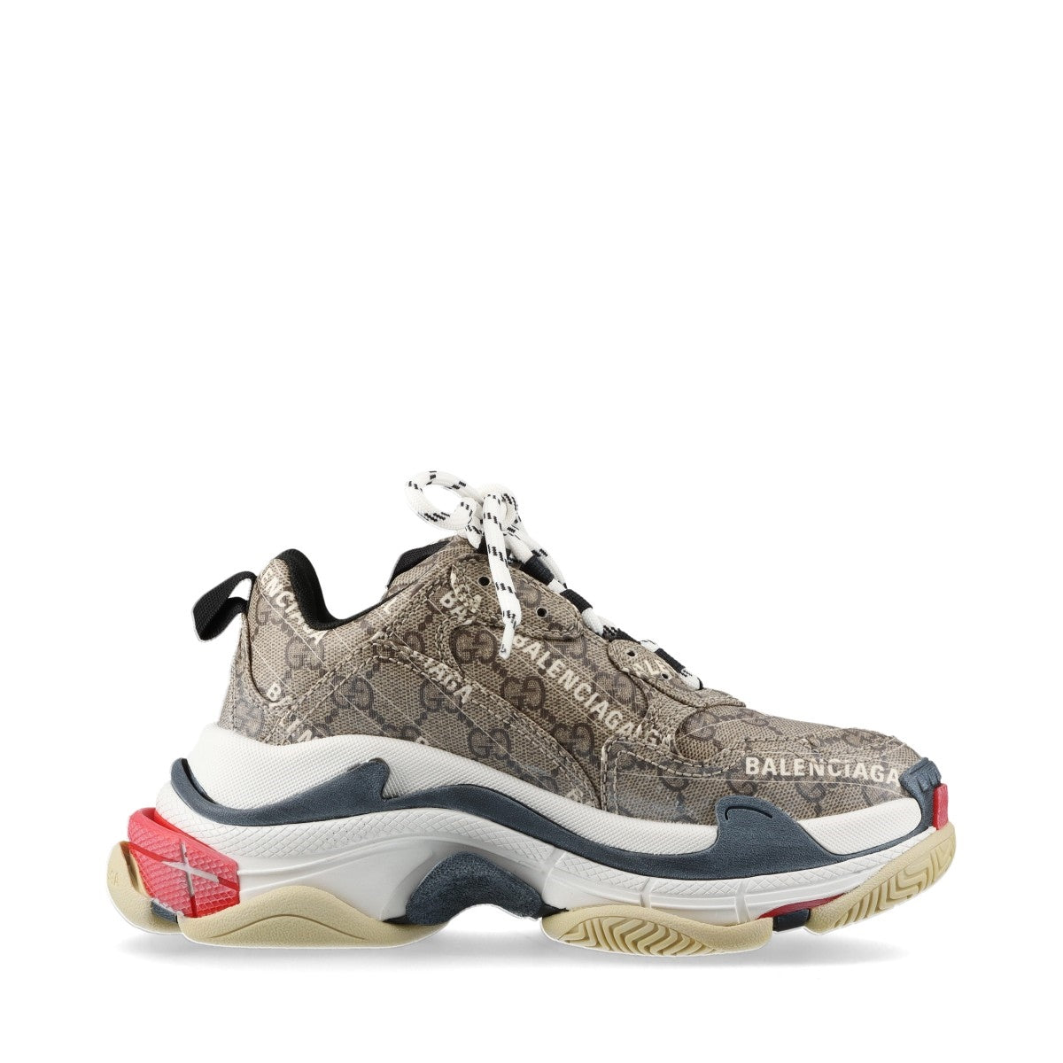 Gucci x Balenciaga Triple S PVC x Leather Sneaker 23cm  Multicolor 677192 The Hacker Project Box Saving Bag