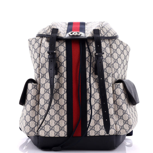 Ophidia Flap Backpack GG Coated Canvas Medium