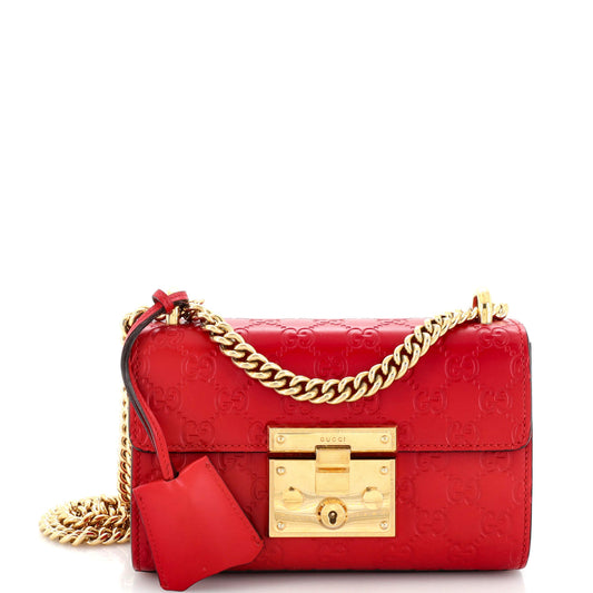 Padlock Shoulder Bag Guccissima Leather Small