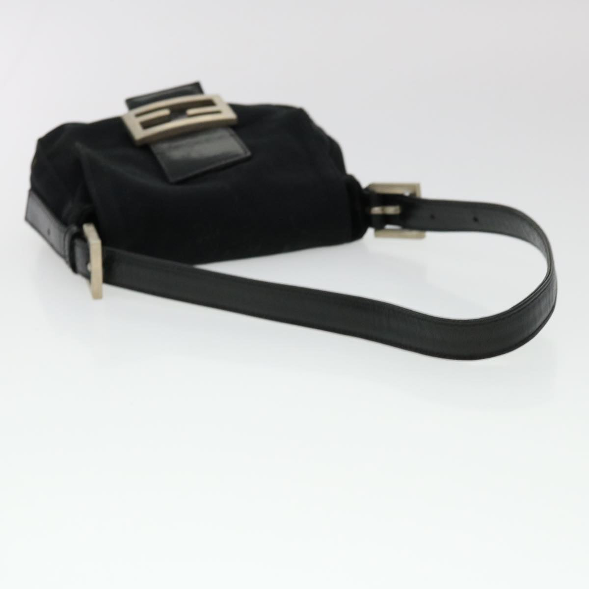 FENDI Mamma Baguette Shoulder Bag Nylon Black  bs4896