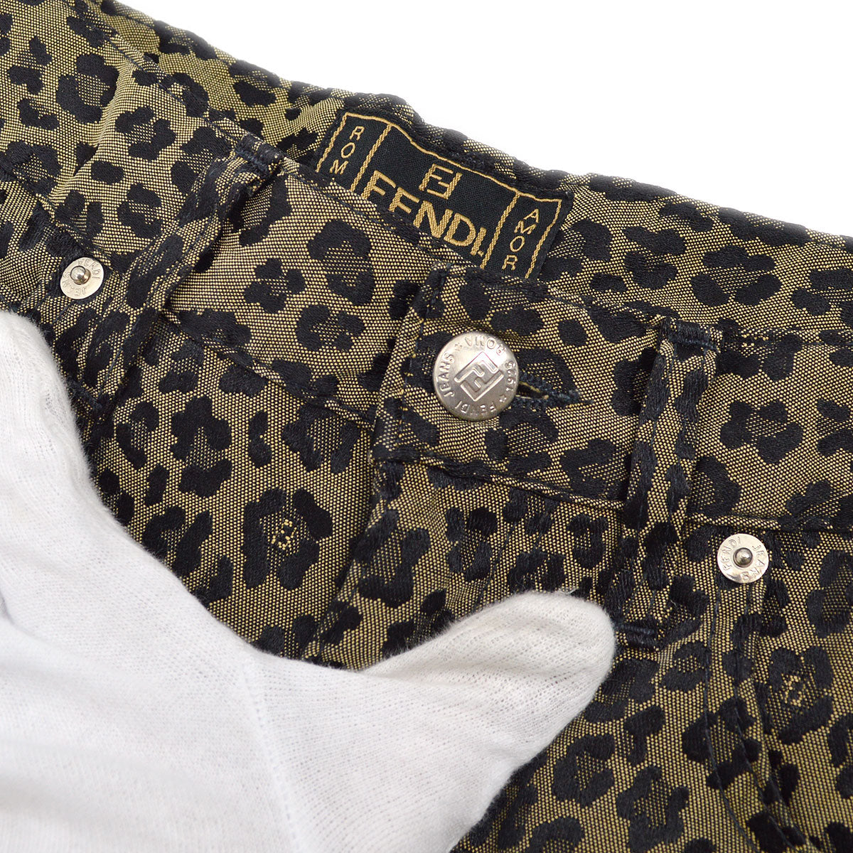 FENDI 80s leopard-print tapered trousers #43