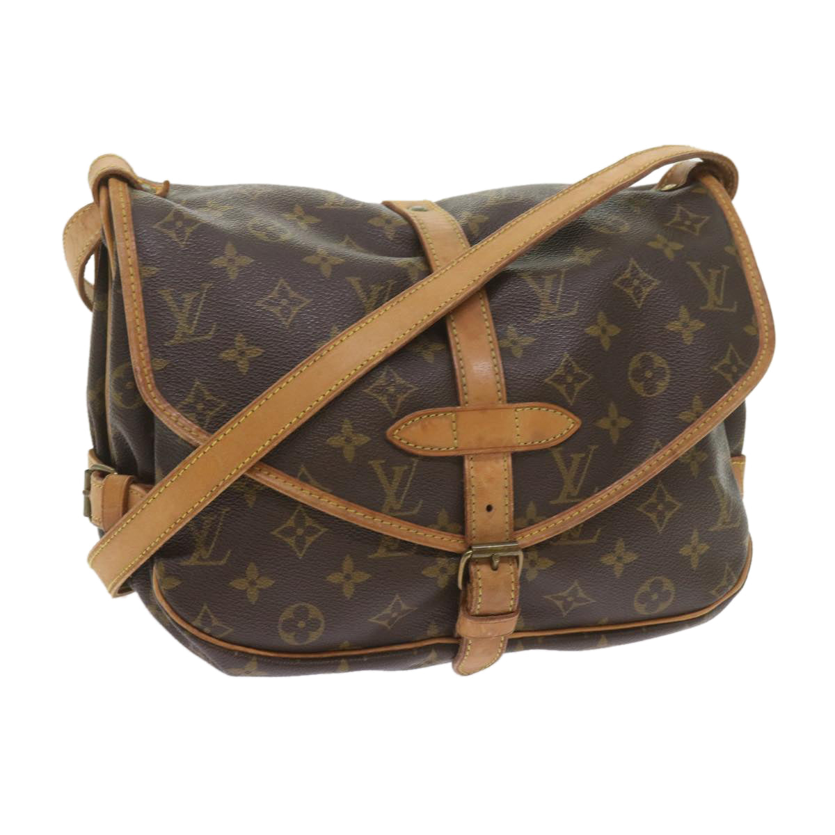 Louis Vuitton Saumur 30  Canvas Shoulder Bag ()