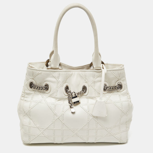 DiorCannage Leather Chri Chri Chain Tote