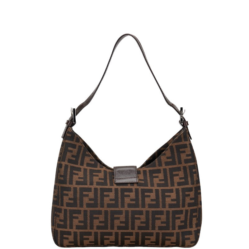 FY ZUCKA MANMABACKET ON SHOULDER BAG 26569 Brown canvas leather ladies FENDI