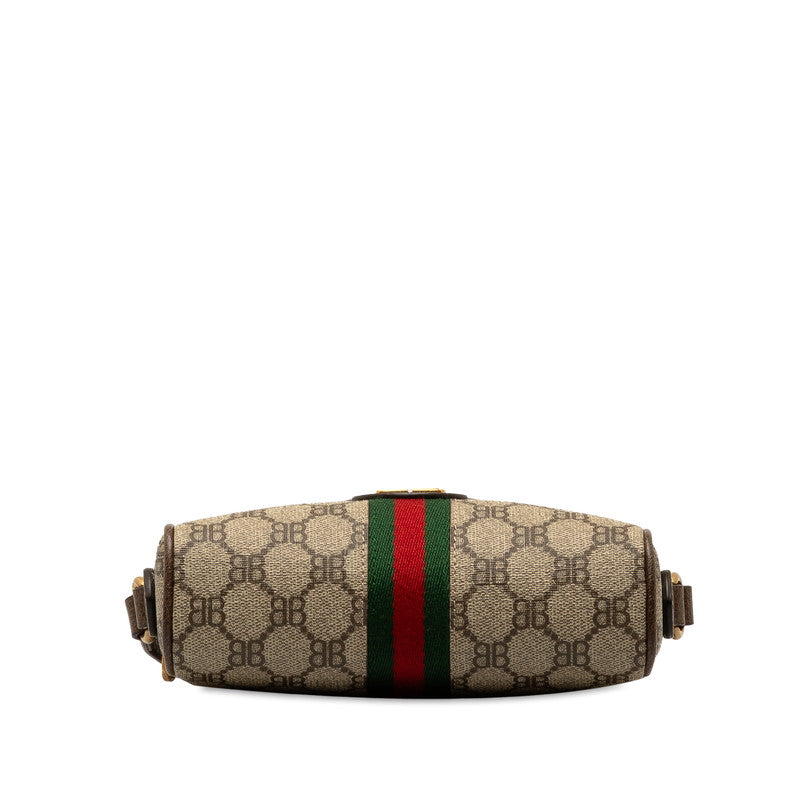 Gucci x Balenciaga The Hacker Project GG Supreme BB Logo  Mini Shoulder Bag 680128 Beige Brown PVC Leather  GUCCI Gucci